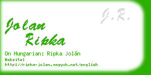 jolan ripka business card