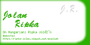 jolan ripka business card